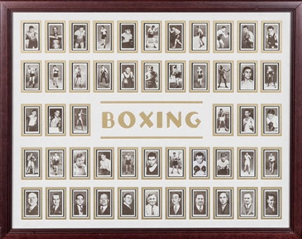 Churchmans Cigarettes Boxing Trading Cards In 30x24 Framed Display (Abdul-Jabbar LOA)